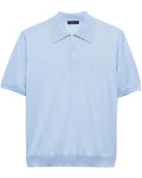 Prada - Fijngebreid Poloshirt - Lyst