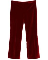 Etro - Velvet-Textured Trousers - Lyst