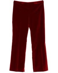 Etro - Velvet-Textured Trousers - Lyst