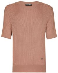 Dolce & Gabbana - Short-sleeve Knitted Sweater - Lyst