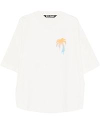 Palm Angels - Palm Tree-Print T-Shirt - Lyst