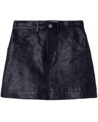 RE/DONE - 70s Leather Mini Skirt - Lyst