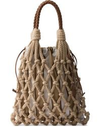 Prada - Medium Macramé Tote Bag - Lyst
