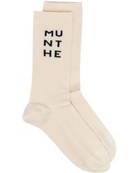 Munthe ロゴ 靴下 - ホワイト