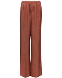 MM6 by Maison Margiela - Viscose Blend Jacquard Trousers - Lyst