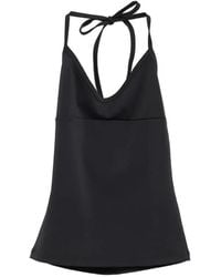 GIMAGUAS Cala Halter Top in Black | Lyst Australia