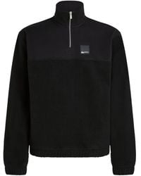 Karl Lagerfeld - Felpa Con Mezza Zip - Lyst