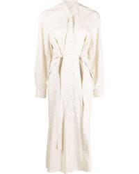 Lemaire - Tilted Belted Button-up Robe Dress - Lyst