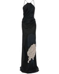 Victoria Beckham - Floral Halter Gown Dress - Lyst