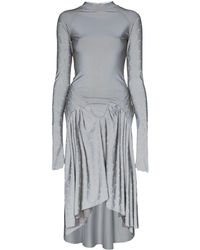 Marine Serre Jurk Met Maan Print - Metallic