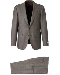 Canali - Karierter Anzug - Lyst