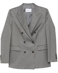 Manuel Ritz - Double-Breasted Peaked-Lapels Jacket - Lyst