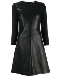 Karl Lagerfeld Leren Jurk - Zwart