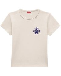KENZO - Eiffel Tower-Print T-Shirt - Lyst