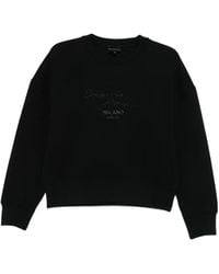 Emporio Armani - Cotton Crewneck Sweatshirt - Lyst