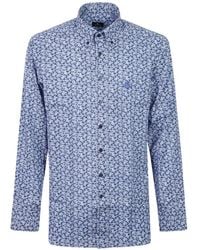 Etro - Paisley-Pattern Pegasus-Embroidered Shirt - Lyst