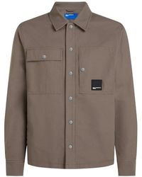 KARL LAGERFELD - Logo-Patch Shirt Jacket - Lyst