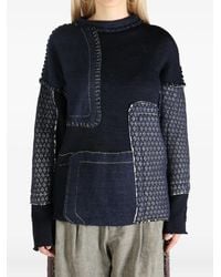 Commun's - Patchwork Long-sleeve Top - Lyst