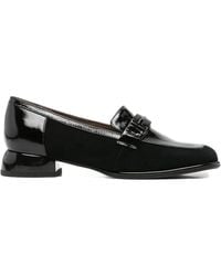 Linda Baumann - Patent-Panelled Logo-Plaque Loafers - Lyst