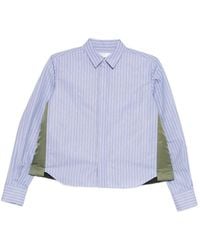 Sacai - Striped Twill Shirt - Lyst