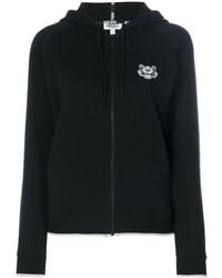 KENZO - Sweat Zippé À Logo Brodé - Lyst