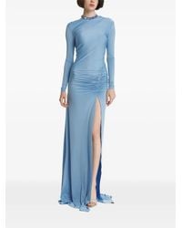 2310 STUDIO - Ruched-Detail Side-Slit Maxi Dress - Lyst
