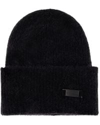 Canada Goose - Ribbed-Knit Logo-Plaque Beanie Hat - Lyst