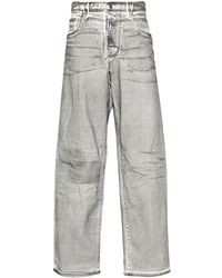 DSquared² - Wide-Leg-Jeans mit Knitteroptik - Lyst