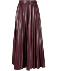 BOSS - High-waisted Pleated Skirt - Lyst