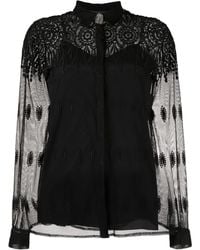 Fabiana Filippi - Lace-Detail Semi-Sheer Shirt - Lyst