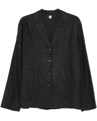 TOTEME - Monogram-Pattern Flannel Shirt - Lyst