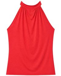 Amomento - Halterneck Gathered Top - Lyst