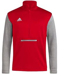adidas - Logo-Print Quarter-Zip Jacket - Lyst