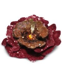 Maliparmi - Radiant Flora Sequin-Embellished Brooch - Lyst