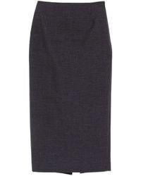 Mugler - Midi-Rok Met Split - Lyst