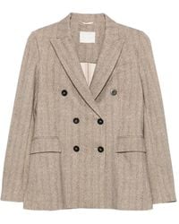 Circolo 1901 - Double-Breasted Herringbone Jacket - Lyst
