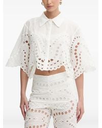 Charo Ruiz - Storm Scallop-Trim Eyelet Blouse - Lyst