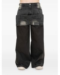 Juun.J - Layered-Detail Wide-Leg Trousers - Lyst