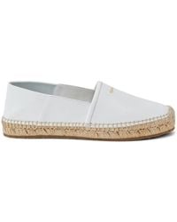 Ferragamo - Logo-Print Leather Espadrilles - Lyst