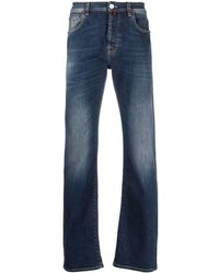 Billionaire - Logo-patch Straight-leg Denim Jeans - Lyst