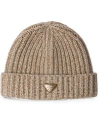 Prada - Bonnet En Laine Et Cachemire Mélangés - Lyst