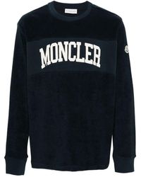 Moncler - Katoenen Sweater Met Geborduurd Logo - Lyst