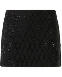 Pinko - Rhinestone-Embellished Fitted Skirt - Lyst
