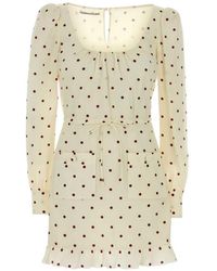 Alessandra Rich - Polka-Dot Ruffled Mini Dress - Lyst