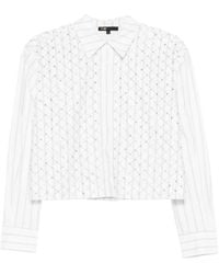 Maje - Striped Embellished Shirt - Lyst