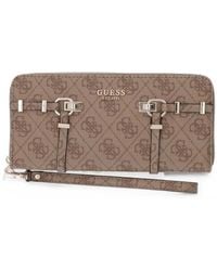 Guess - Monogram-Print Buckle-Detail Wallet - Lyst