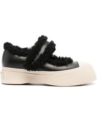 Marni - Sneakers Pablo Aus Leder Mit Shearling - Lyst