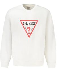 Guess - Iconic Logo-Print Cotton Sweater - Lyst