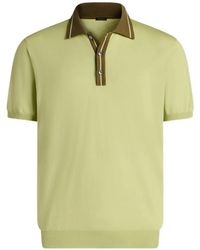 Kiton - Contrast-Collar Polo Shirt - Lyst