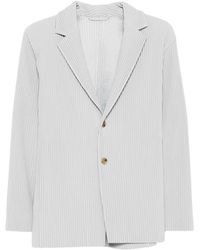 Homme Plissé Issey Miyake - Pleated Button Blazer - Lyst